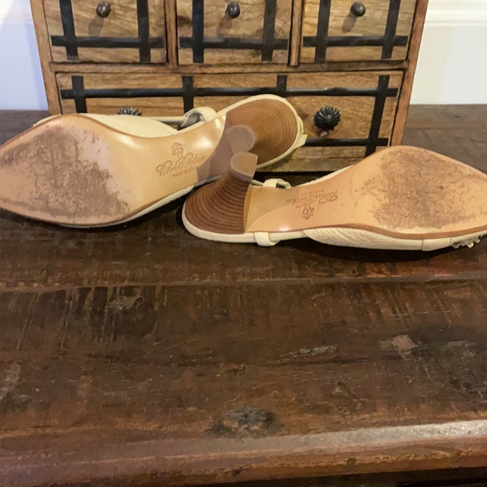 Cream-Colored Slingbacks by Brooks Brothers - Picture 4 of 5